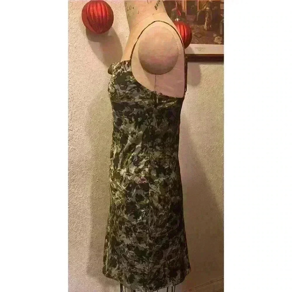 BP Cowl Neck Mini Dress in Black-Brown Floral Camo Size S - Picture 6 of 11